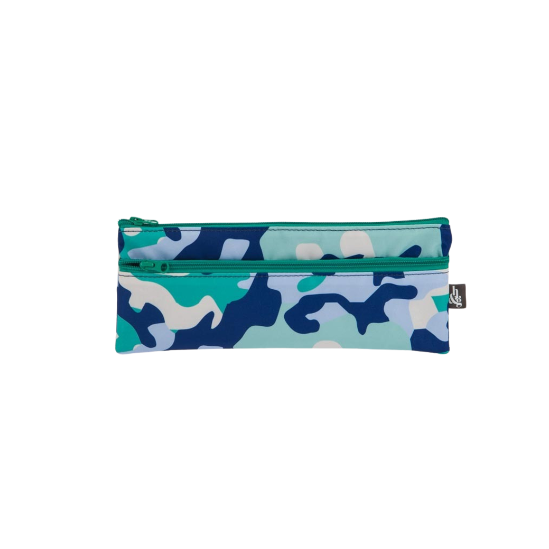 Mint Camo Print Pencil Case