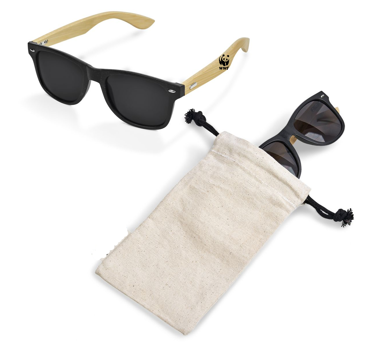 PUGS Elite Wayfarer Bamboo Sunglasses