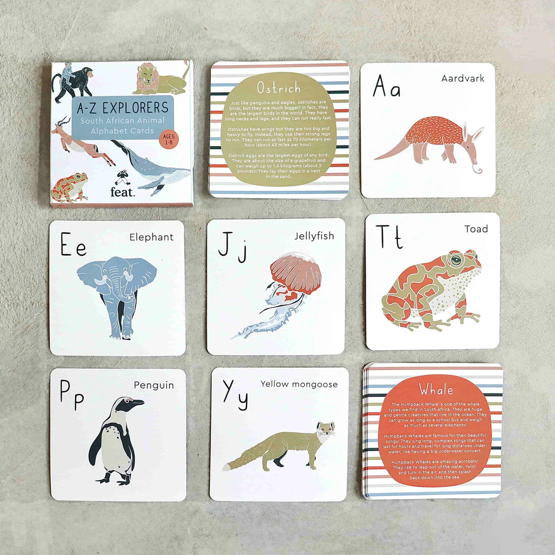 A–Z Explorer: South African Animal Alphabet Cards