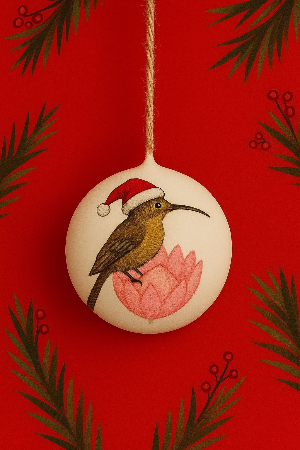 Cape Sugarbird Ceramic Bauble