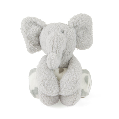 Elephant Fluffy Blanket & Teddy
