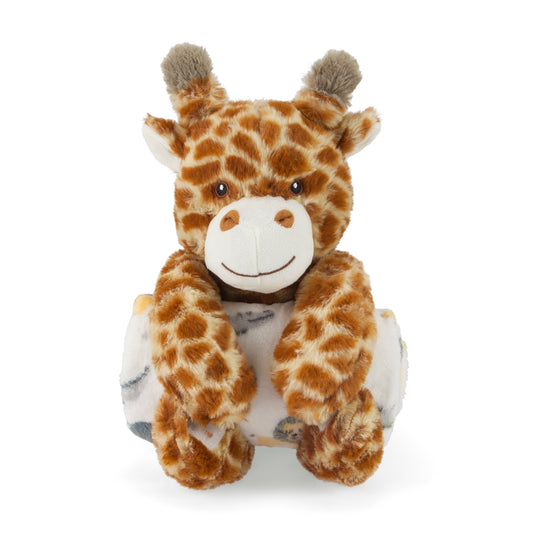 Giraffe Fluffy Blanket & Teddy