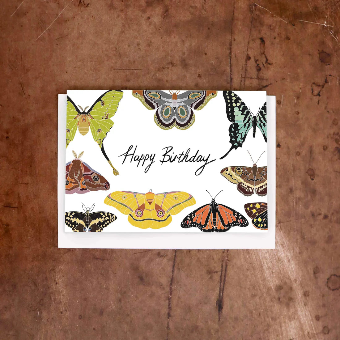 Moths and Butterflies Happy Birthday Greeting card