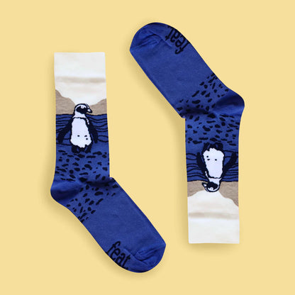 Ladies Penguin Rock socks - Indigo Blue