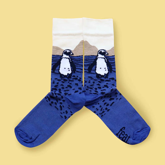 Ladies Penguin Rock socks - Indigo Blue