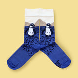 Mens Penguin Rock socks - Indigo Blue