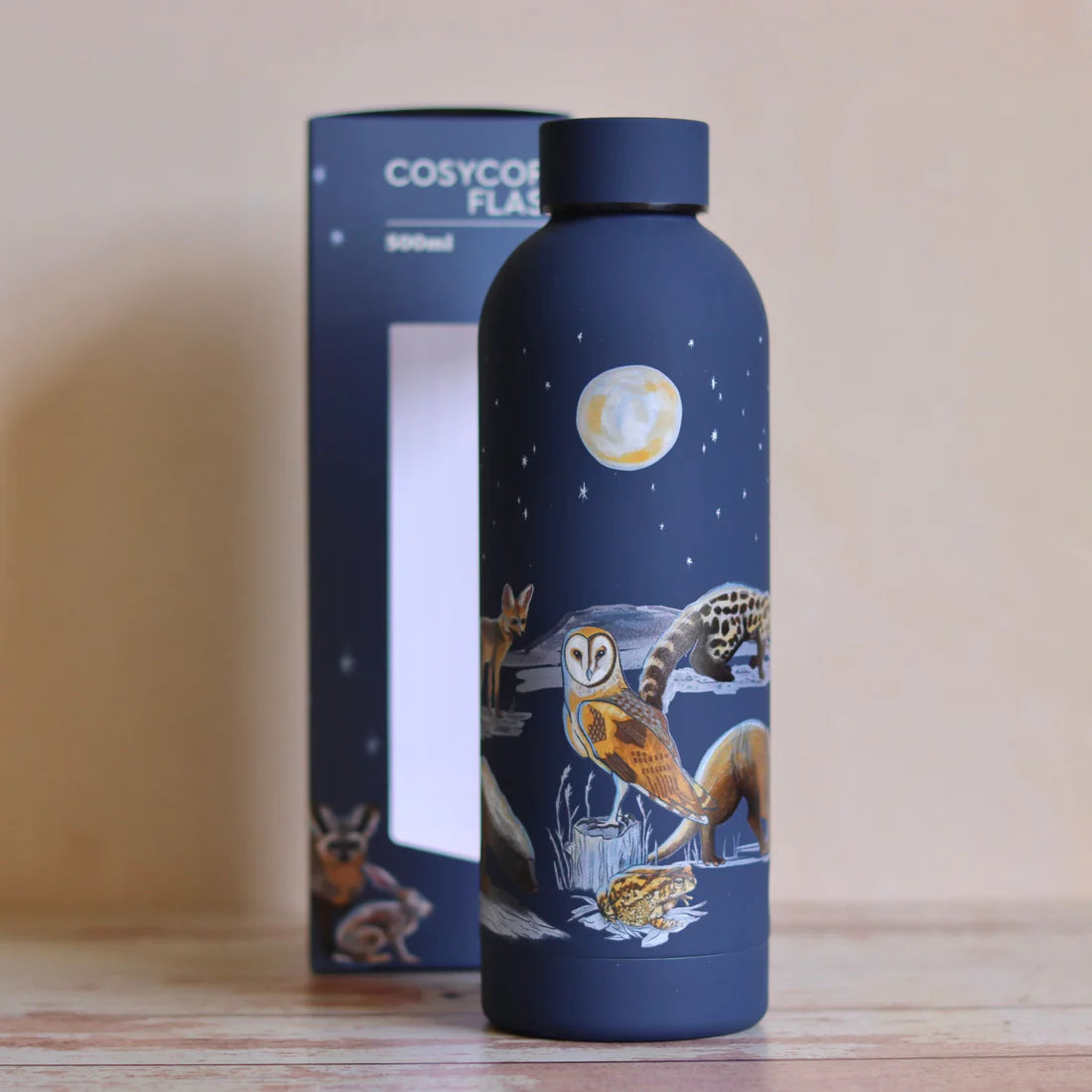 CosyCore Flask – Nocturnal Creatures (500ml)