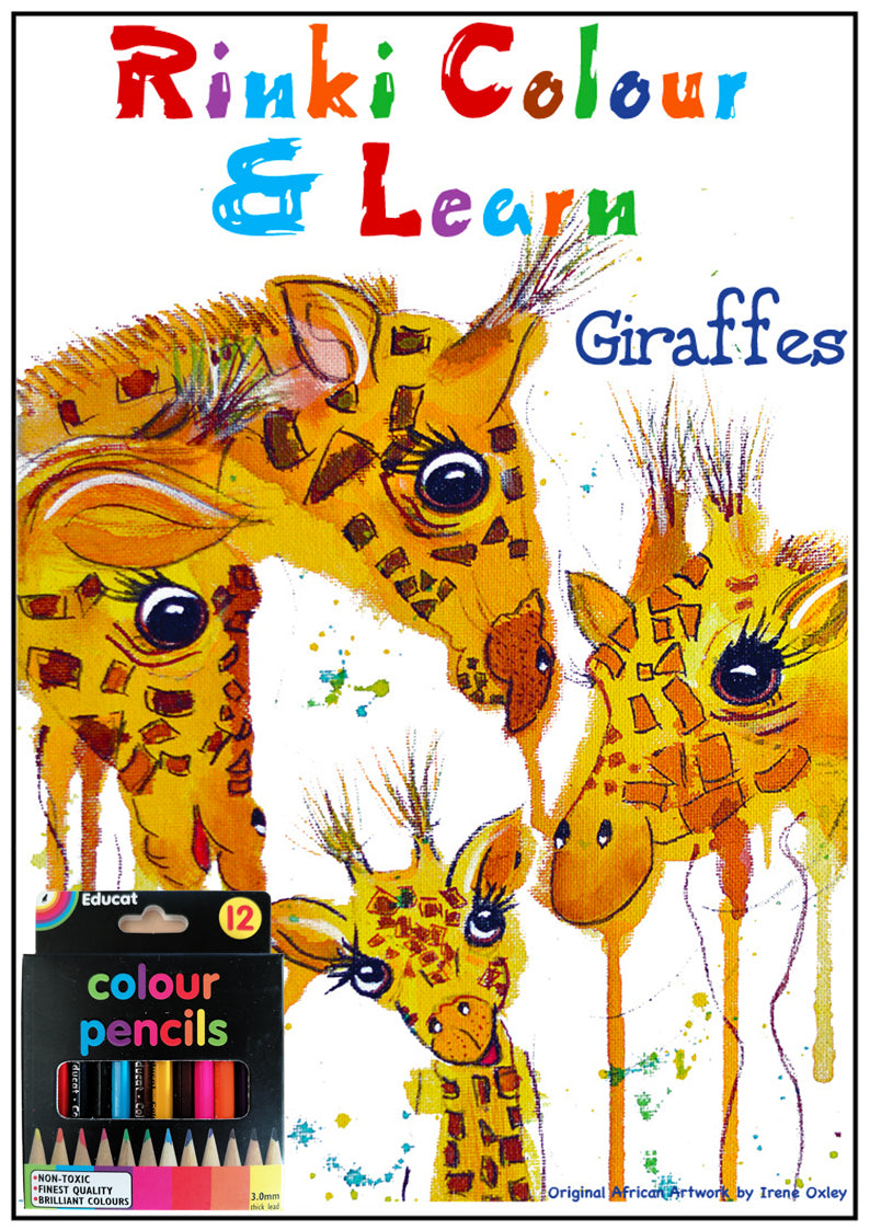 Rinki Giraffes Colour & Learn