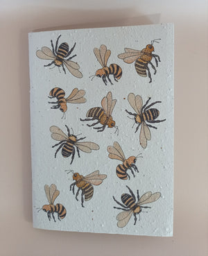 Growing paper notebook - Bees