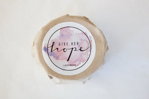 Give her Hope - Round Soap - Lavender
