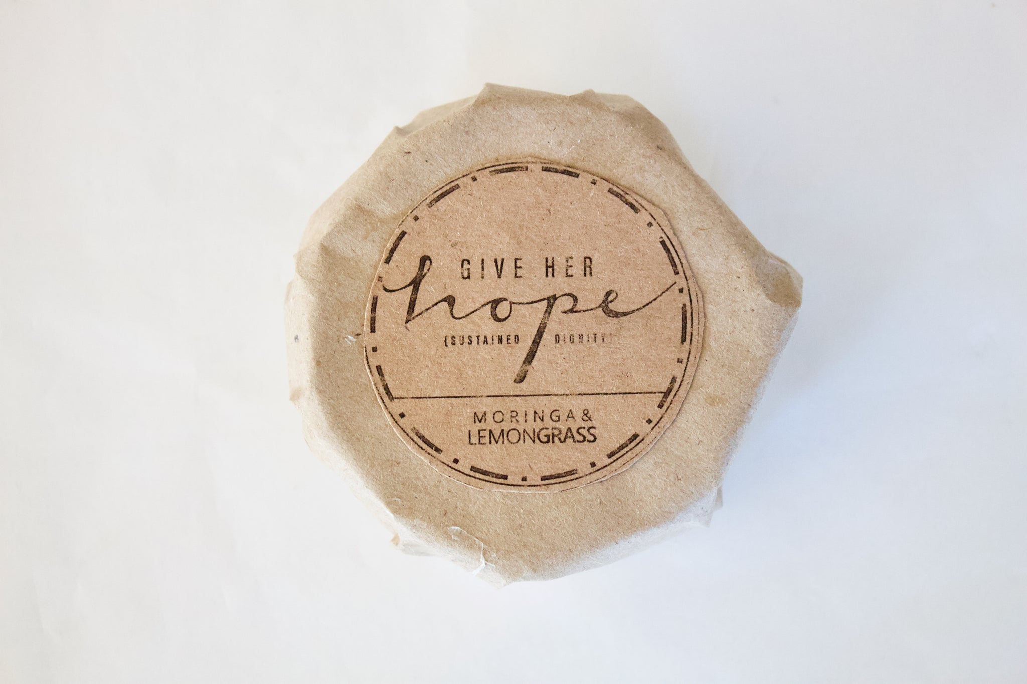 Give her Hope - Round Soap - Moringa & Lemongrass