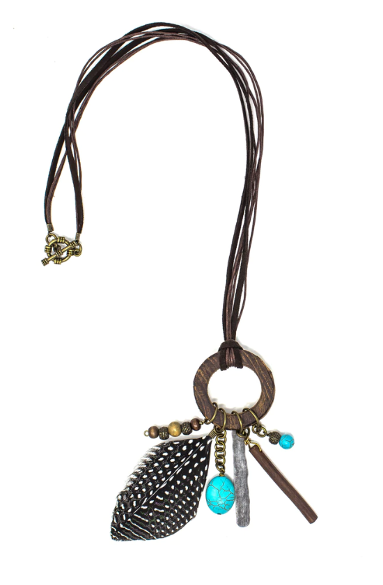 Mulberry Mongoose Savannah necklace in turquoise