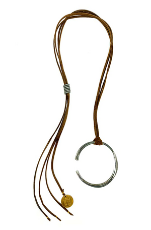 Mulberry Mongoose Snare circle necklace