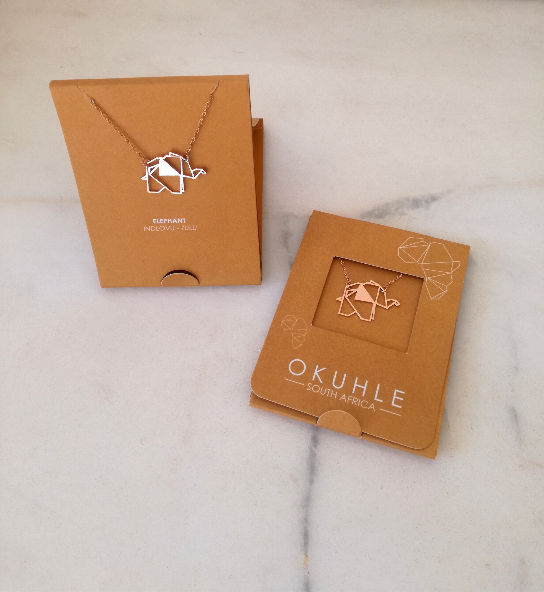 OKUHLE Elephant pendant & necklace