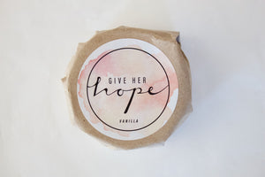 Give her Hope - Round Soap - Vanilla