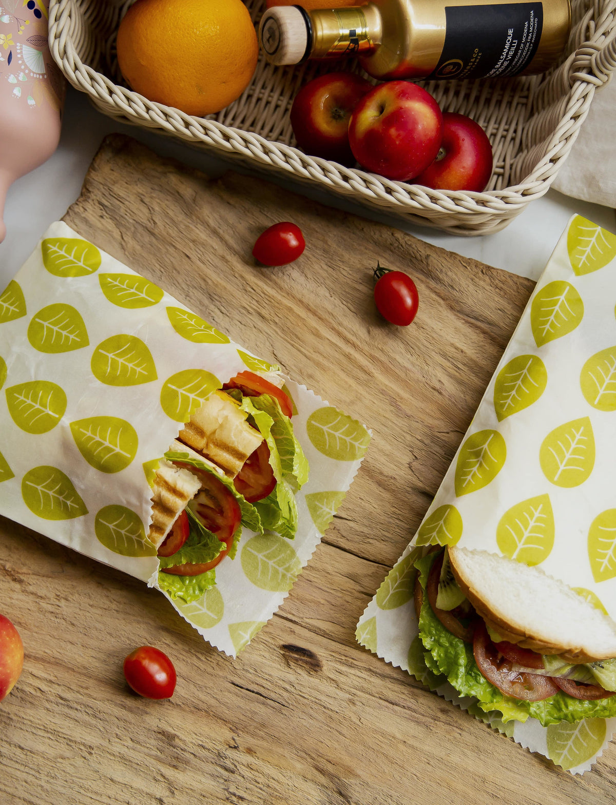 Vegan Wax Wrap Snack & Sandwich 2 pcs set