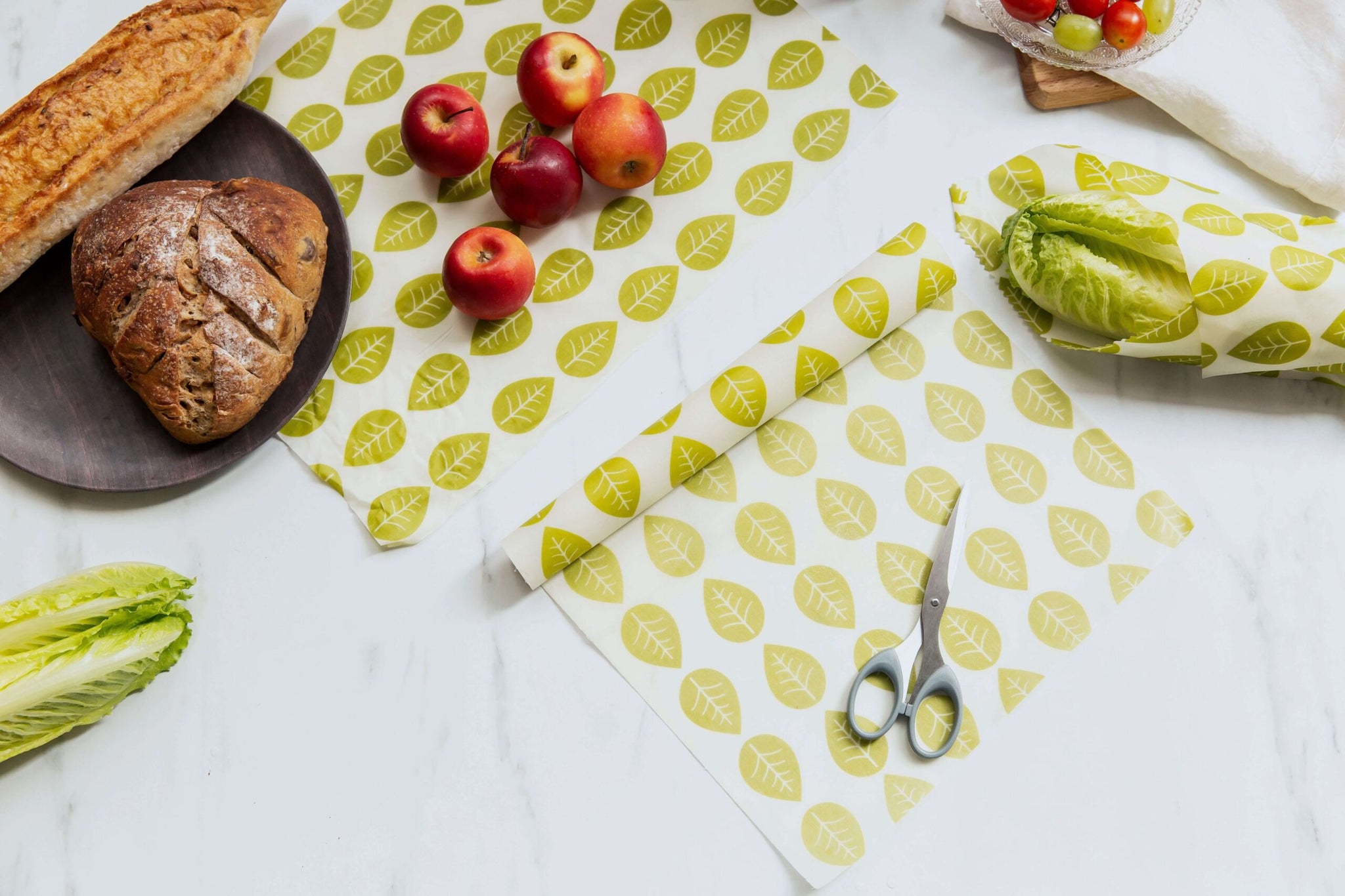 Vegan Wax Wrap roll leaves 35 x 90 cm