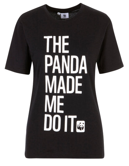 Panda Made Me Do It T-Shirt Black