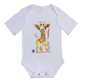 Rinki Curious Giraffe S/Slv Baby Grow