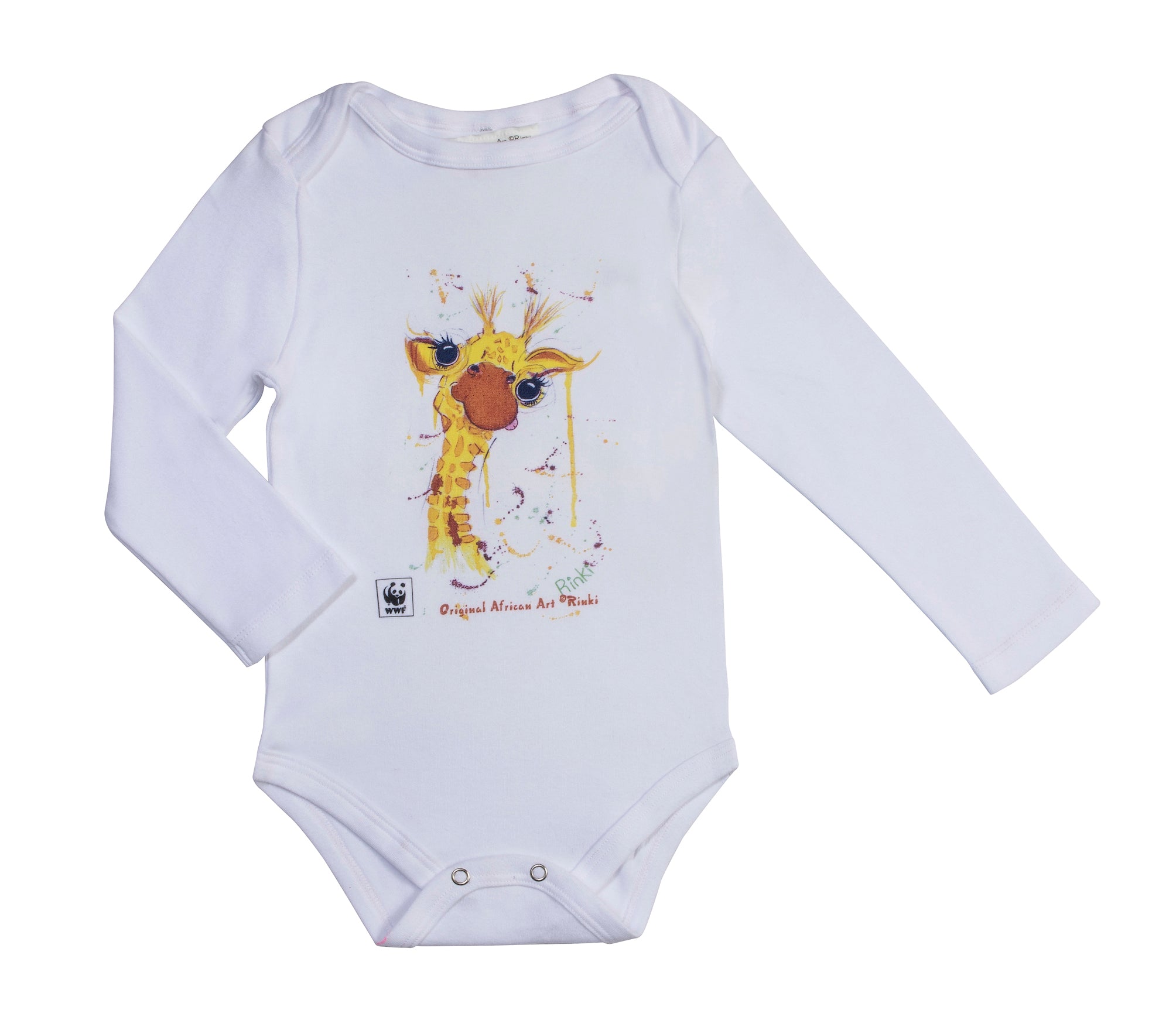Rinki Cheeky Giraffe L/Slv Baby Grow