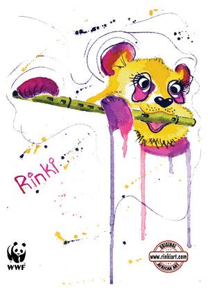 Rinki Flute Panda Scribble Book