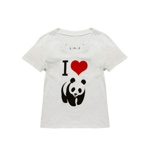 I Love Pandas Ladies T-shirt