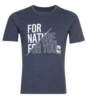 For Nature For You Blue Melange Men's T-Shirt