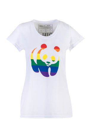 Rainbow Panda Ladies T-Shirt