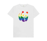 Rainbow Panda Unisex White T-Shirt