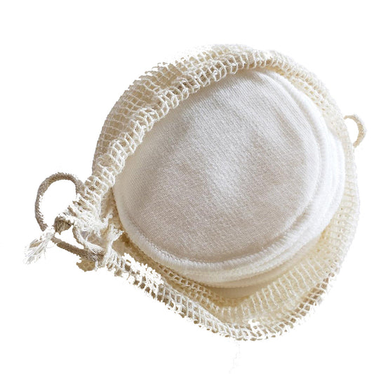 Reusable Bamboo round cotton face pads -Black & White